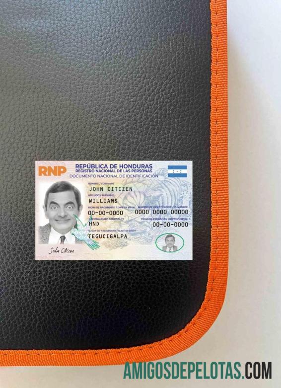 Honduras bilhete de identidade, Version 2 olhar de foto frente modelo